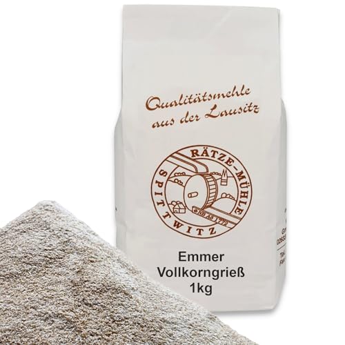 Emmervollkorngrieß 1000g frisch aus der Rätze-Mühle in bester Qualität 100% regional und naturbelassenen Emmer 1-kg von zanasta