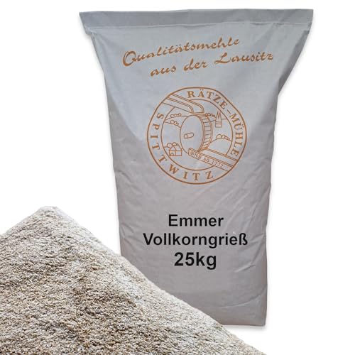 Emmervollkorngrieß frisch aus der Rätze-Mühle in bester Qualität 100% regional und naturbelassenen Emmer (25 kg) von zanasta