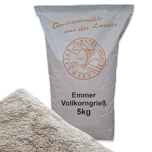 Emmervollkorngrieß 5kg frisch aus der Rätze-Mühle in bester Qualität 100% regional und naturbelassenen Emmer (5 von zanasta