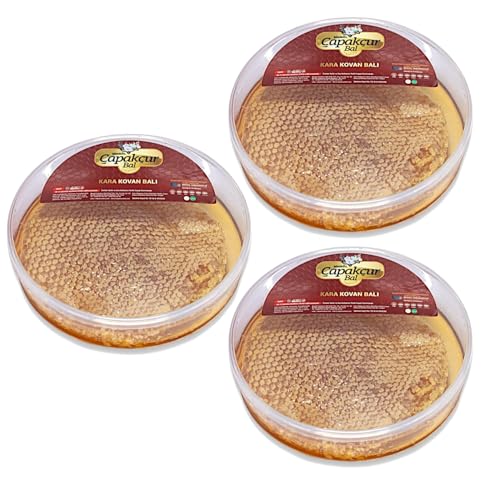 Gold-Wabenhonig/Honigwabe 3x 1500g hocharomatischer Premium Blütenhonig in der Frischebox - Karakovan Bali - 100% naturbelassen von zanasta