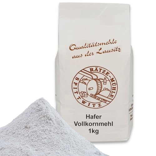 Hafervollkornmehl 1000g frisch aus der Rätze-Mühle in bester Qualität 100% regional und naturbelassen Hafer 1-kg von zanasta