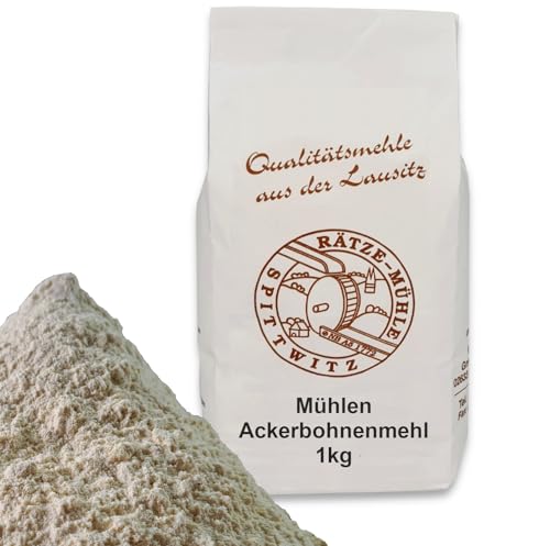 Mühlen Ackerbohnenmehl 1000g frisch aus der Rätze-Mühle in bester Qualität 100% regional und naturbelassen 1-kg von zanasta