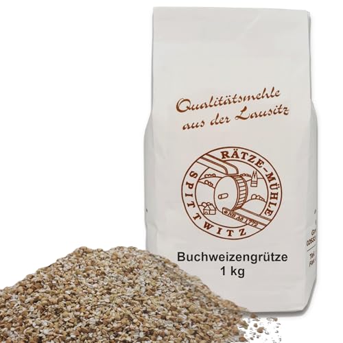 Buchweizengrütze 1 kg in bester Qualität von der Rätze-Mühle 100% regional und naturbelassen geschroteter Buchweizen 1000g von zanasta