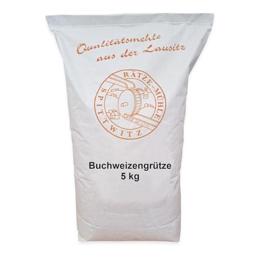 Buchweizengrütze 5 kg beste Qualität von der Rätze-Mühle 100% regional und naturbelassen Buchweizen geschrotet 5000g von zanasta