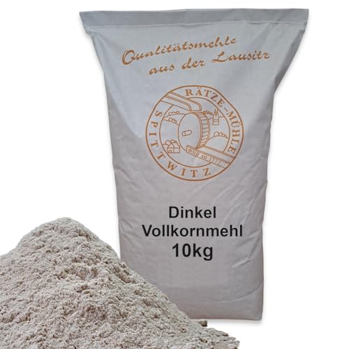 Mühlen Dinkelvollkornmehl 10kg frisch aus der Rätze-Mühle in bester Qualität 100% regional und naturbelassen von zanasta