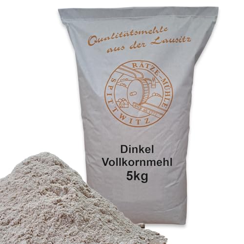 Mühlen Dinkelvollkornmehl 5kg frisch aus der Rätze-Mühle in bester Qualität 100% regional und naturbelassen von zanasta