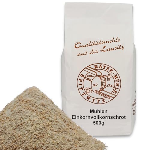 Mühlen Einkornvollkornschrot frisch aus der Rätze-Mühle in bester Qualität 100% regional und naturbelassen (500g) von zanasta