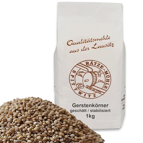 Mühlen Gerstenkörner geschält 1kg ganzes Korn frisch aus der Rätze- Mühle in bester Qualität Gerstenkerne 1000g von zanasta