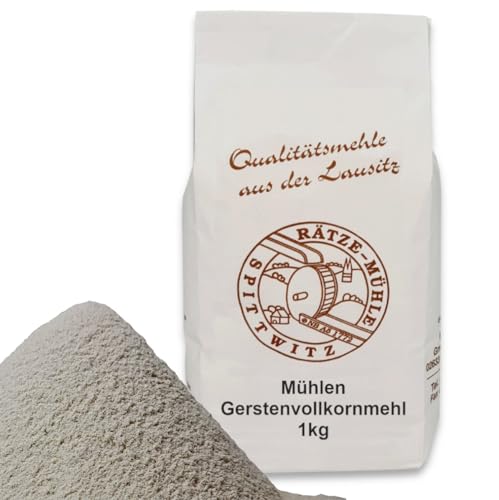 Gerstenvollkornmehl 1000g frisch aus der Rätze-Mühle in bester Qualität 100% regional und naturbelassen 1-kg von zanasta