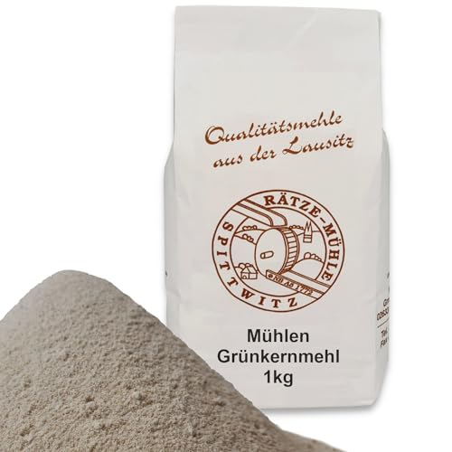 Grünkernmehl 1000g frisch aus der Rätze- Mühle in bester Qualität gemahlene Grünkernkörner 1kg von zanasta