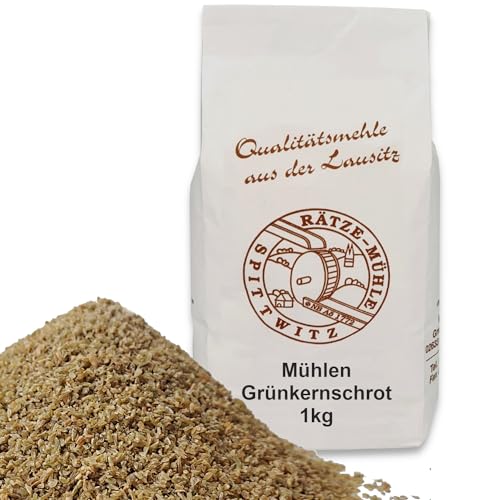 Mühlen Grünkernschrot 1000g frisch aus der Rätze- Mühle in bester Qualität Grünkerne Grünkernkörner geschrotet 1kg von zanasta