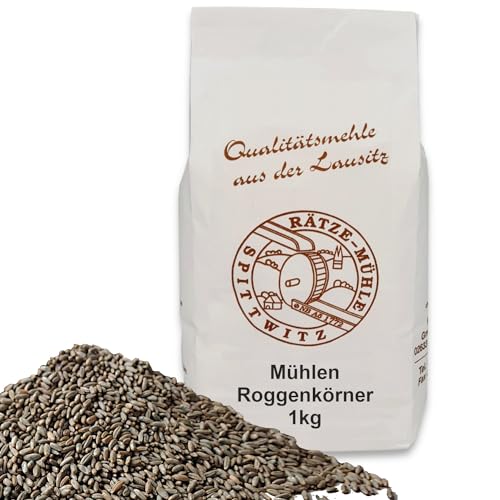 Mühlen Roggenkörner 1kg ganzes Korn gereinigt, frisch aus der Rätze- Mühle in bester Qualität Roggenkerne 1000g von zanasta