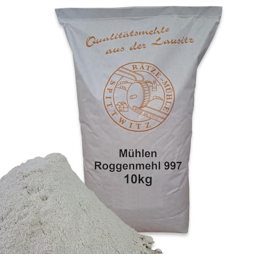 Mühlen Roggenmehl 10kg Typ 997 frisch aus der Rätze-Mühle in bester Qualität 100% regional und naturbelassen von zanasta