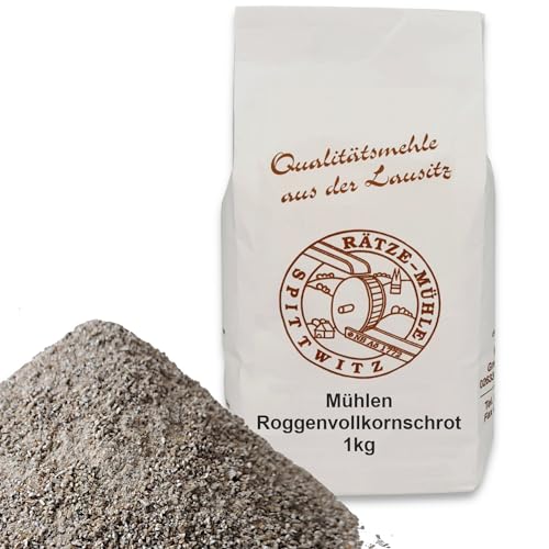 Mühlen Roggenvollkornschrot 1000g frisch aus der Rätze- Mühle in bester Qualität Roggen geschrotet 100% regional und natürlich 1kg von zanasta