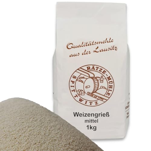 Weizengrieß mittel 1000g frisch aus der Rätze-Mühle 100% naturbelassen aus regionalen Weichweizen 1 kg von zanasta