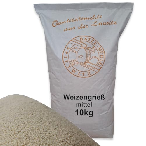 Weizengrieß mittel 10kg frisch aus der Rätze-Mühle 100% naturbelassen aus regionalen Weichweizen von zanasta