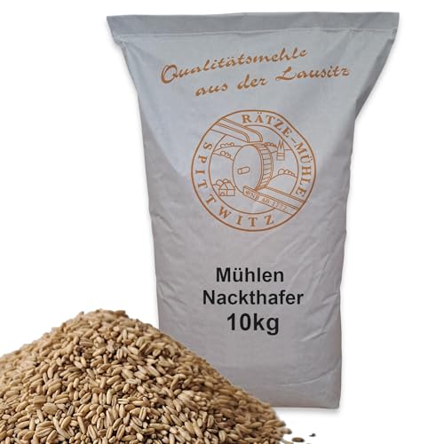 Nackthafer ganzkörnig 10kg von Rätze-Mühle ganze Körner Kerne 100% regional naturbelassen von zanasta