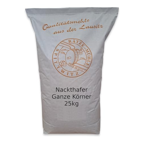 Nackthafer ganzkörnig 25kg von Rätze-Mühle ganze Körner Kerne 100% regional naturbelassen von zanasta