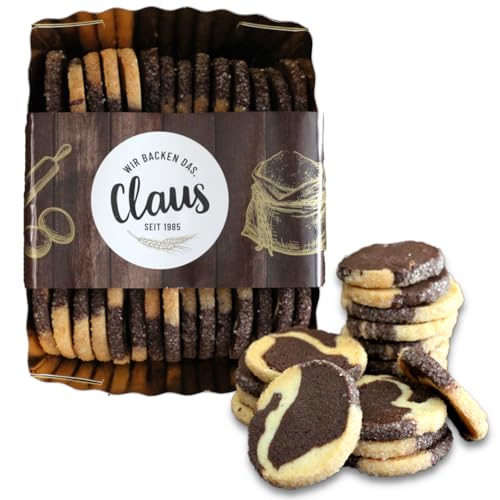 Schwarz-Weiss-Kekse 250g von Bäckerei Claus, traditonell gebacken aus frischen Butterteig und hochwertigen Kakao von zanasta