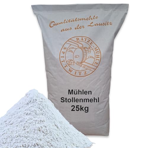 Stollenmehl 25kg frisch aus der Rätze-Mühle | Spezielle Weizenmehl-Mischung für perfekten Stollen-Teig 100% regional und natürlich 25-kg von zanasta