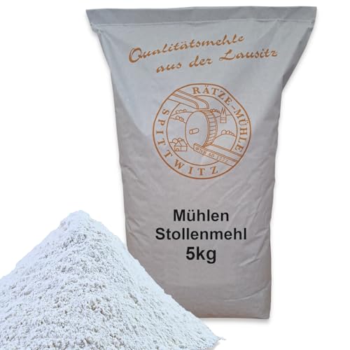 Stollenmehl 5kg frisch aus der Rätze-Mühle | Spezielle Weizenmehl-Mischung für perfekten Stollen-Teig 100% regional und natürlich 5-kg von zanasta