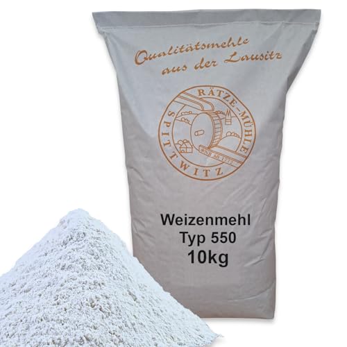 Weizenmehl 10kg Typ 550 frisch aus der Rätze-Mühle in bester Qualität 100% regional und naturbelassener Weizen von zanasta