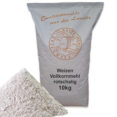 Weizenvollkornmehl aus "rotschaligen Weizen" 10kg frisch aus der Rätze-Mühle in bester Qualität, 100% Regional und naturbelassen von zanasta